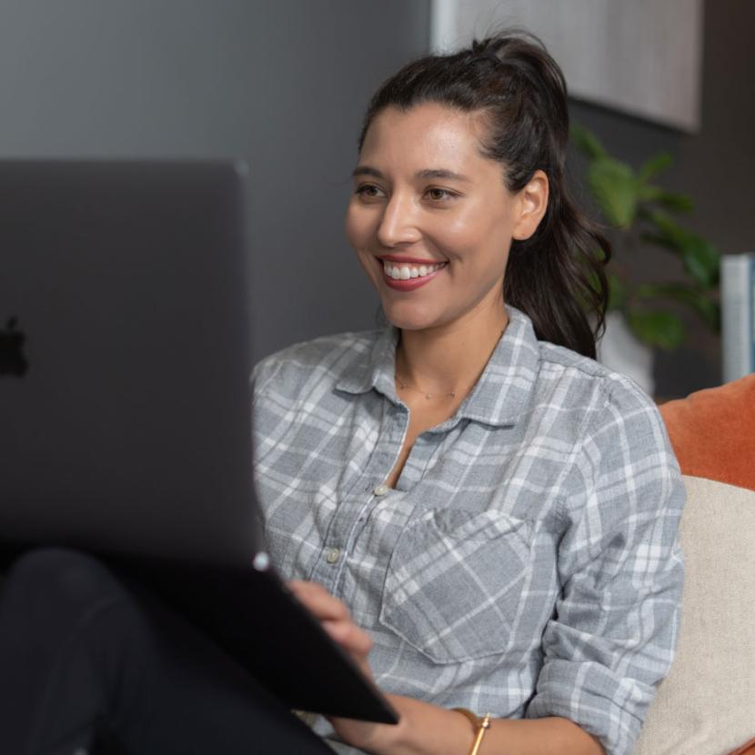 Student on Laptop