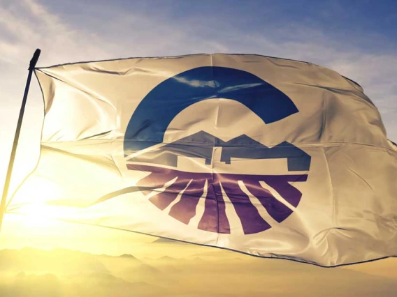 chandler flag at sunset