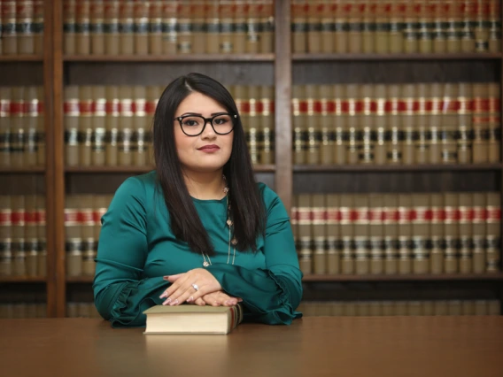 Paralegal in a law library