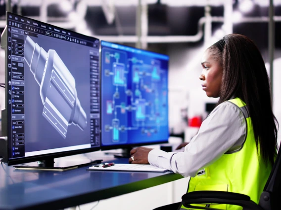 Mechanical Engineer working with CAD