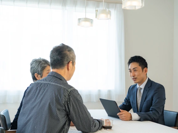 Financial planner advising couple