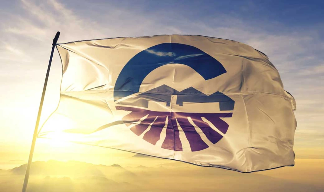 chandler flag at sunset